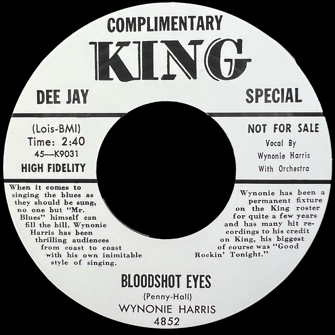 Wynonie Harris - Bloodshot Eyes BW Good Morning Judge 45 RPM (RE)