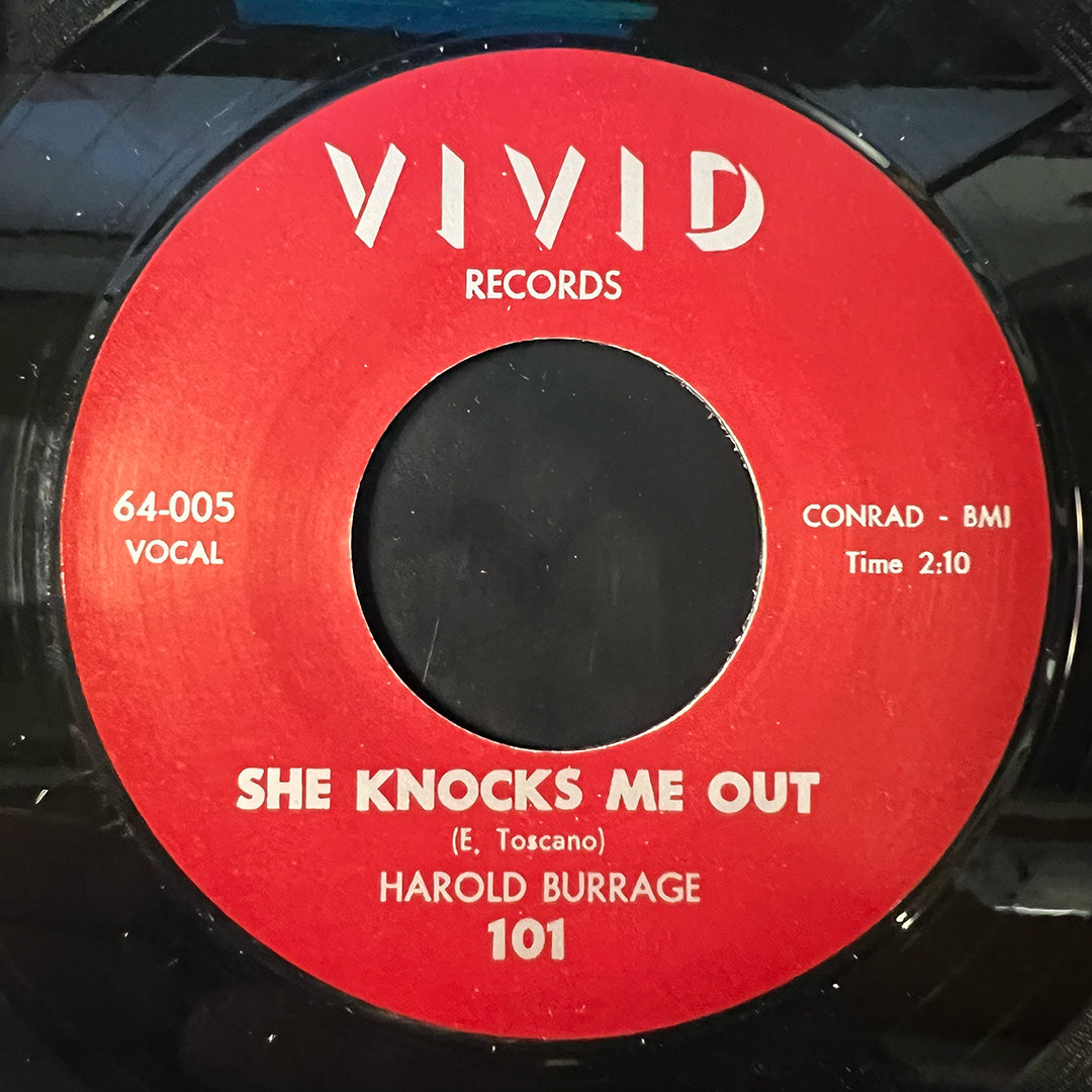 Harold Burrage - She Knocks Me Out / A Heart 45 RPM (RE)